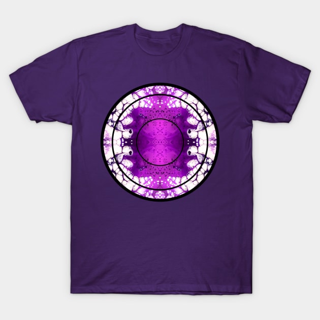 Purple/White Paint Pour Pattern T-Shirt by Designs_by_KC